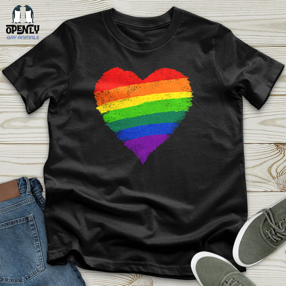 Rainbow Heart Lgbt Ally Unisex T-Shirt