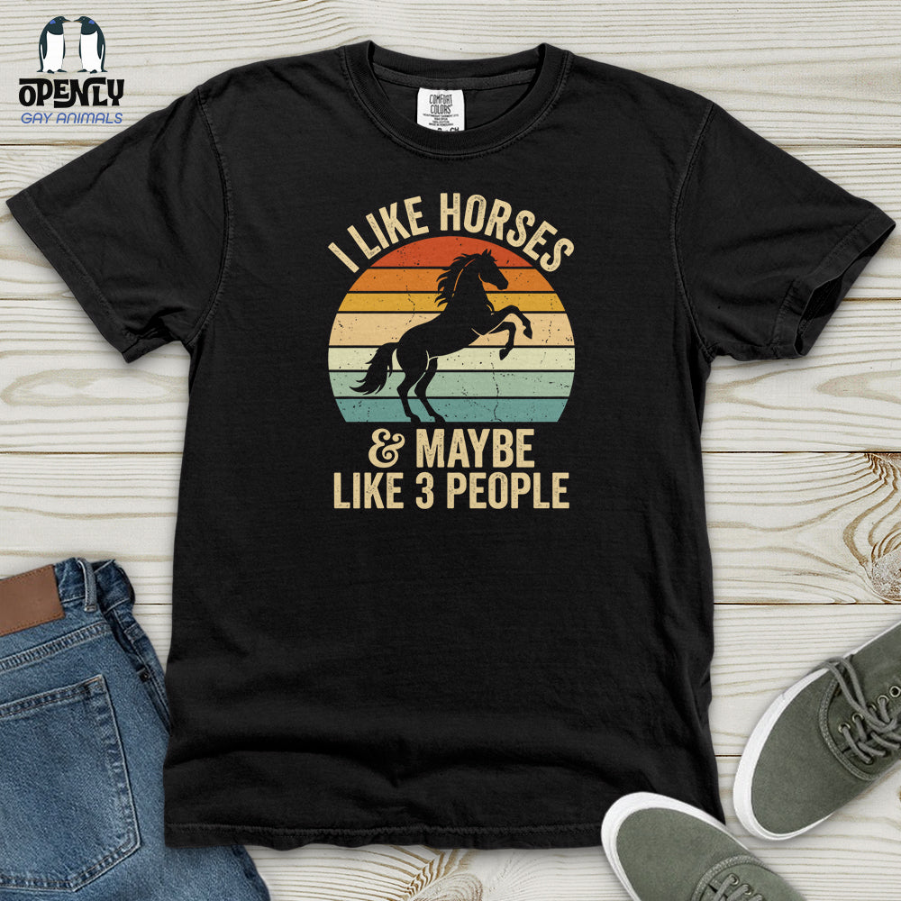 I Like Horses Heavy Cotton Comfort Colors Tee