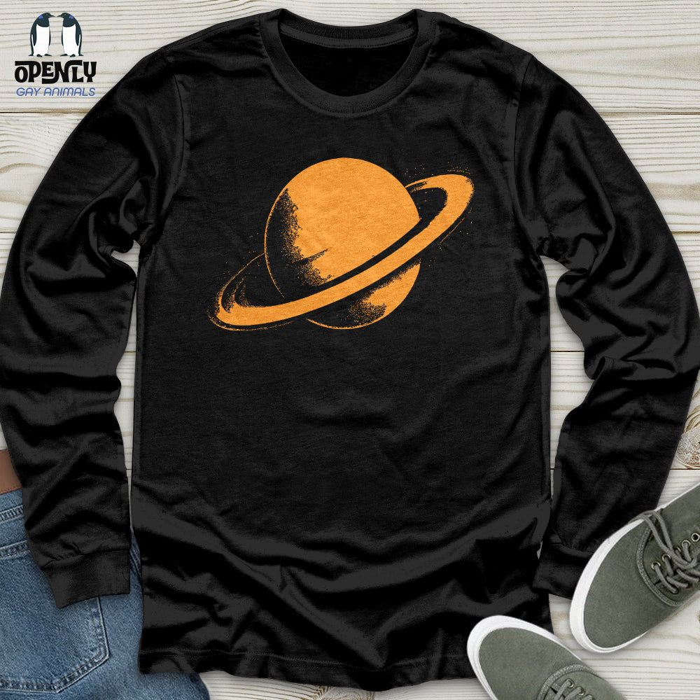 Saturn Planet With Rings Unisex Long Sleeve Tee