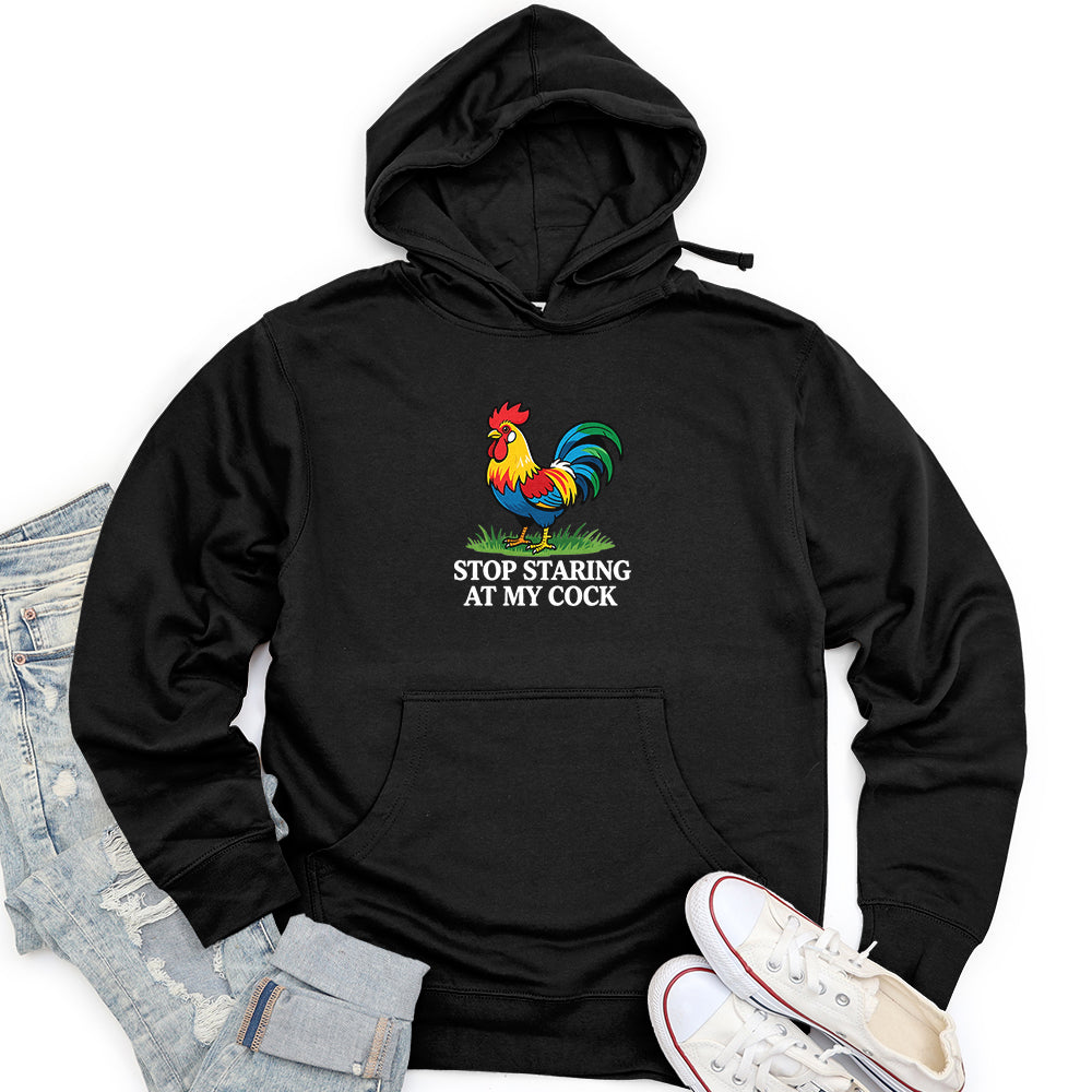 Stop Staring at My Cock Unisex midweight hoodie