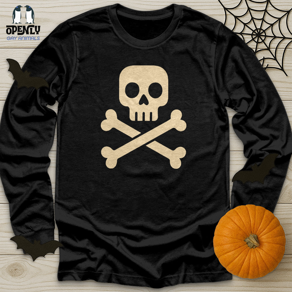 Rock Skull and Bones Unisex Long Sleeve Tee
