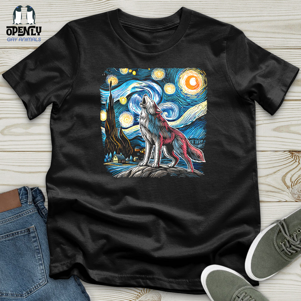 Wolf Starry Night Softstyle Tee