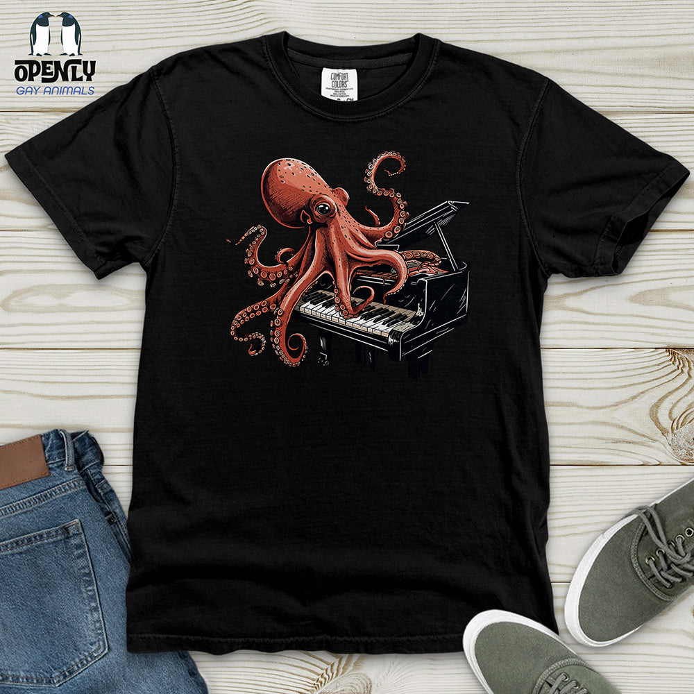 Octopus Piano Melody Heavy Cotton Comfort Colors Tee