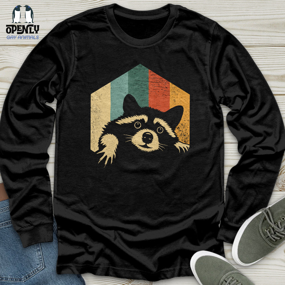 Retro Raccoon Unisex Long Sleeve Tee