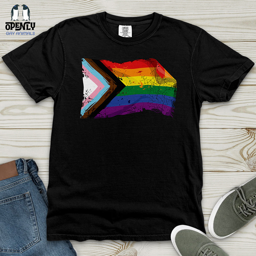 LGBTQ Flag Heavy Cotton Comfort Colors Tee