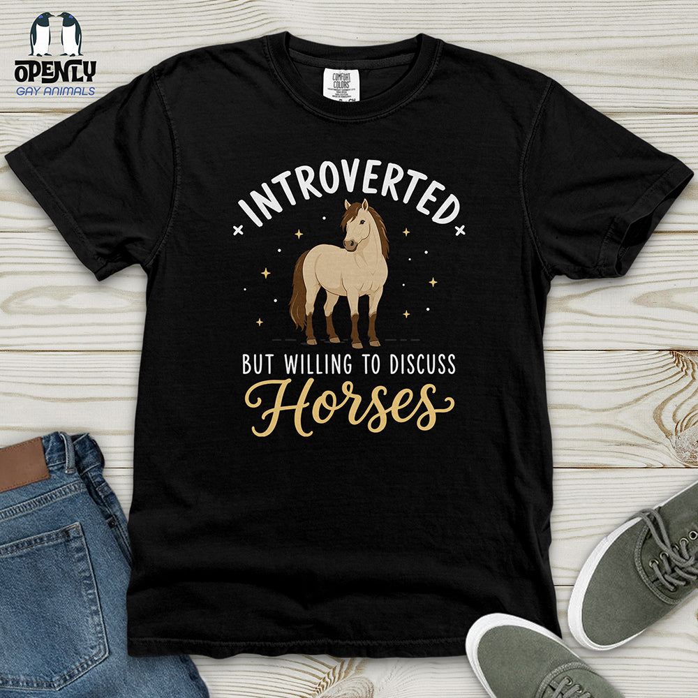 Introverted Horse Badge Heavy Cotton Comfort Colors Tee
