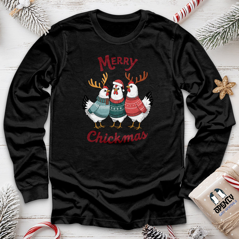 Merry Chickmas Unisex Long Sleeve Tee