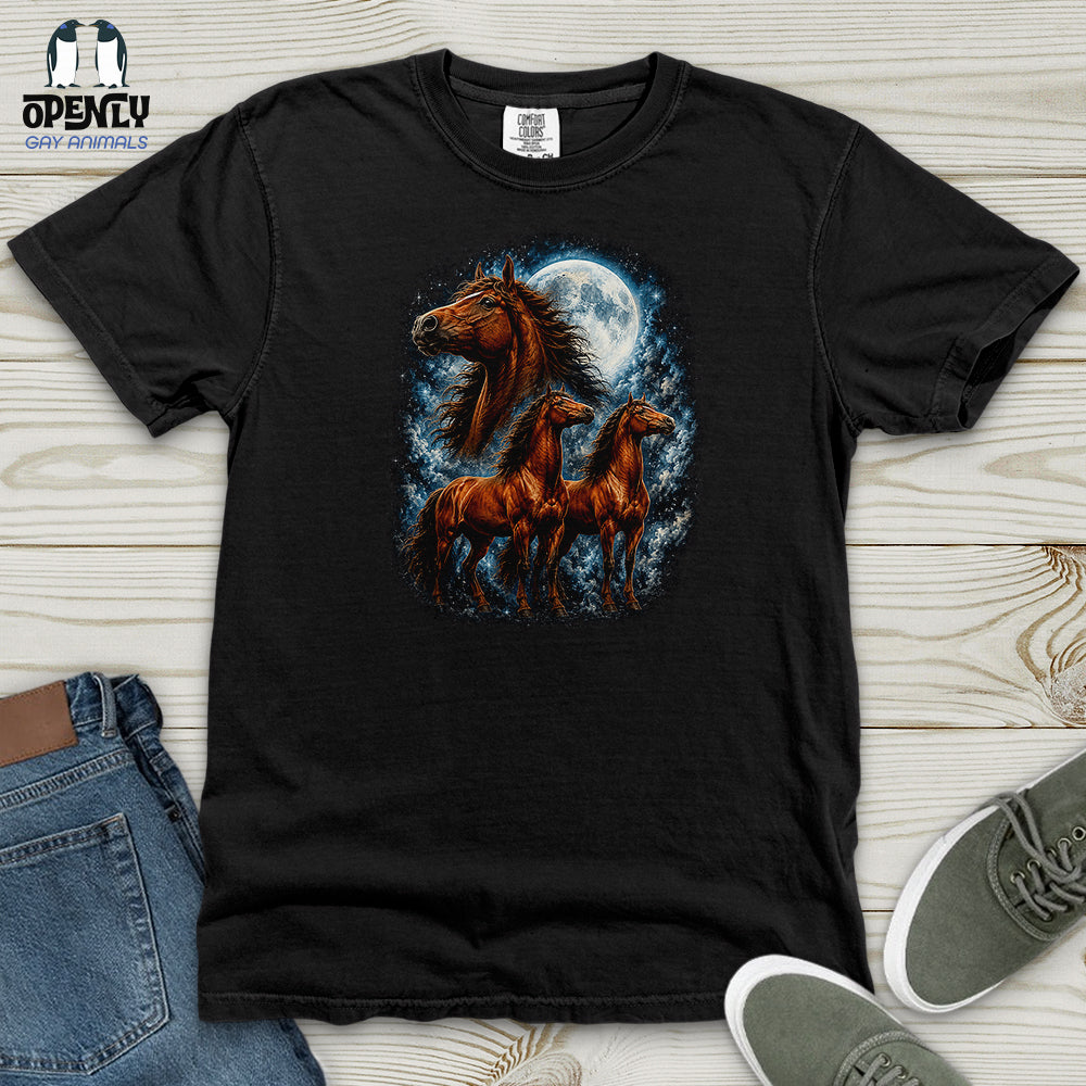 Horses Howling at the Moon Heavy Cotton Comfort Colors Tee