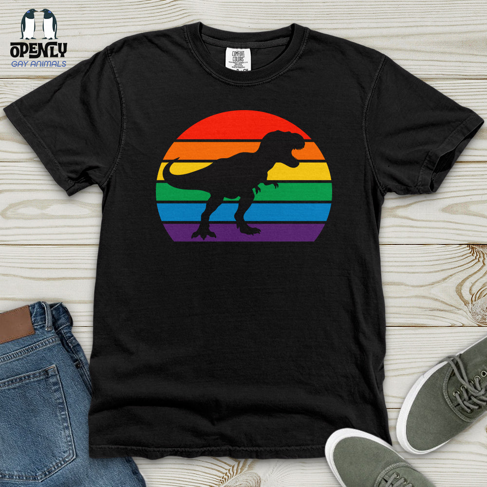 Rainbow Dinosaur T-Rex Heavy Cotton Comfort Colors Tee