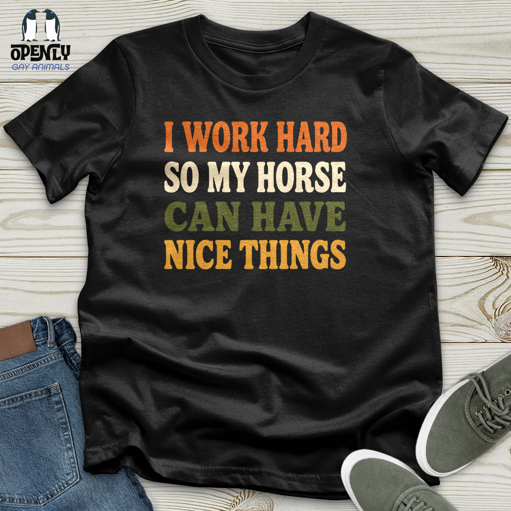 Work Hard Horse Layout Unisex T-Shirt