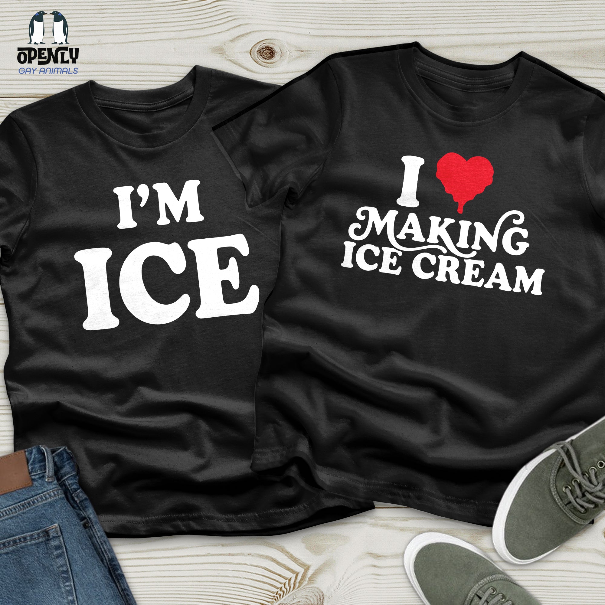ICE Cream Couple T-Shirt Set