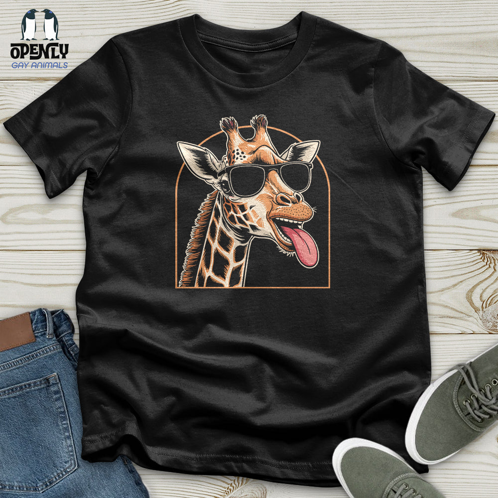 Giraffe Sticking Her Tongue Out Unisex T-Shirt