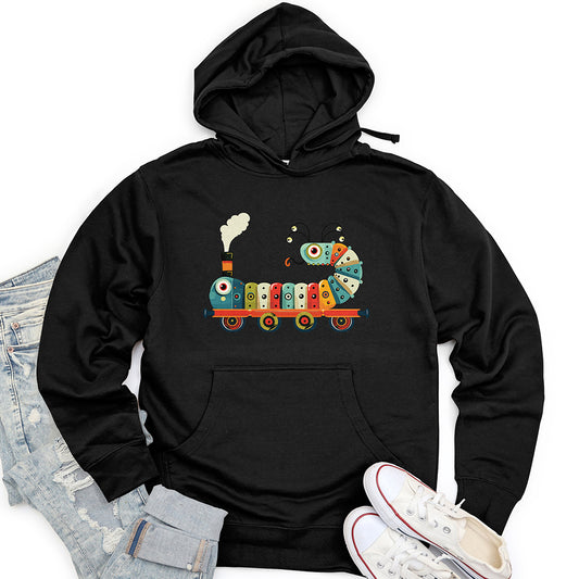 Caterpillar Locomotive Adventure Unisex Midweight Hoodie