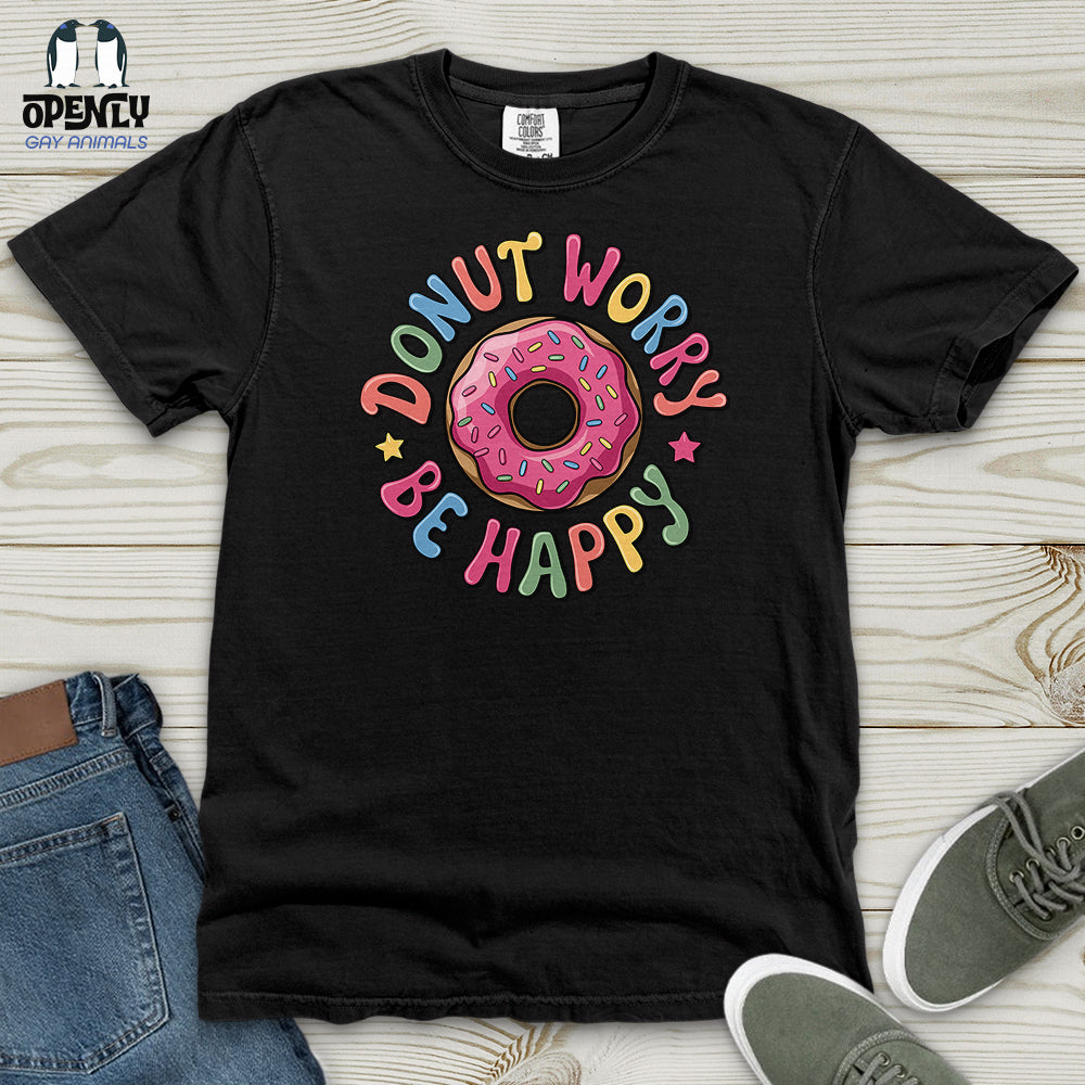 Donut Worry Be Happy Heavy Cotton Comfort Colors Tee