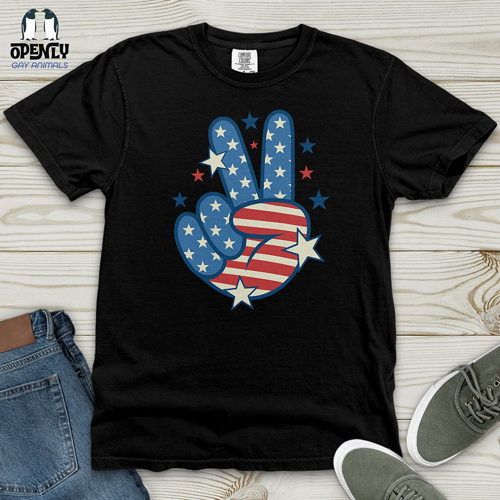 Victory Sign American Heavy Cotton Comfort Colors Tee