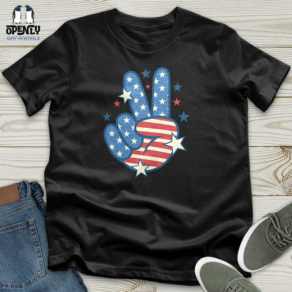 Victory Sign American Unisex T-Shirt