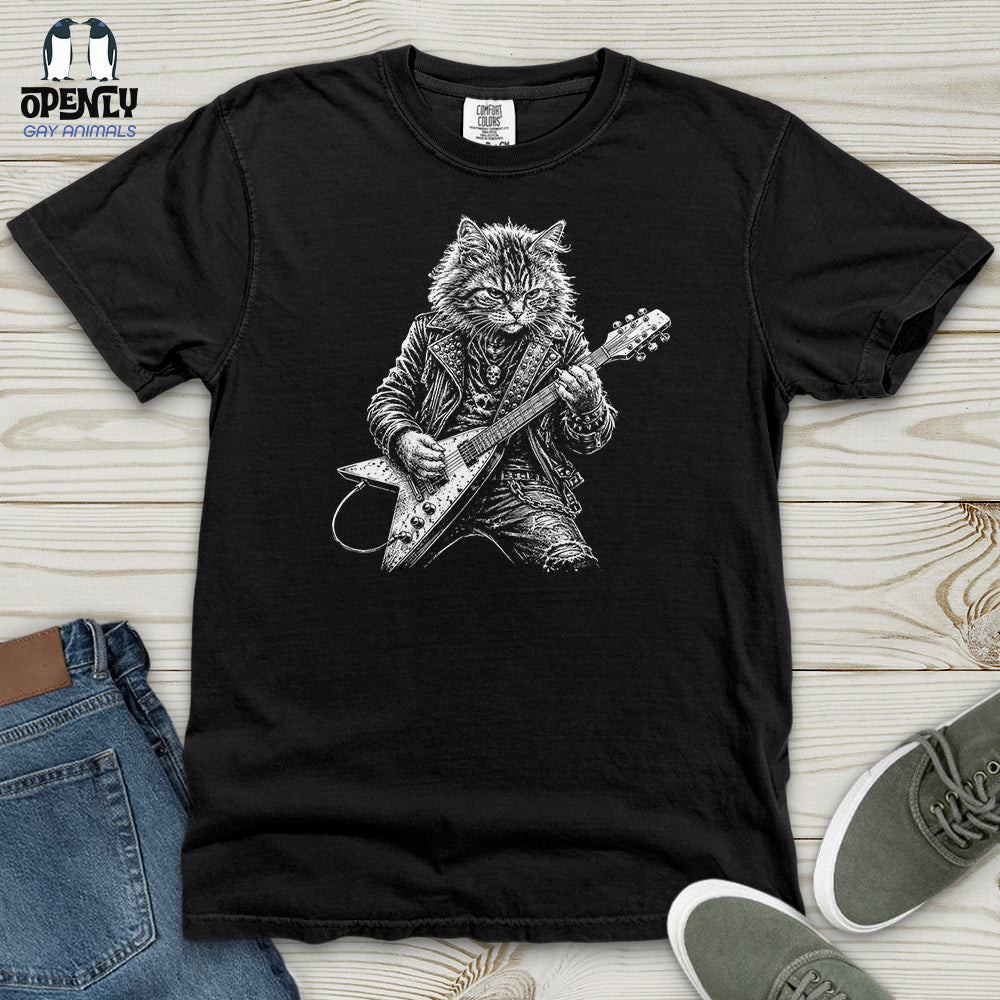 Cat Rockstar Heavy Cotton Comfort Colors Tee