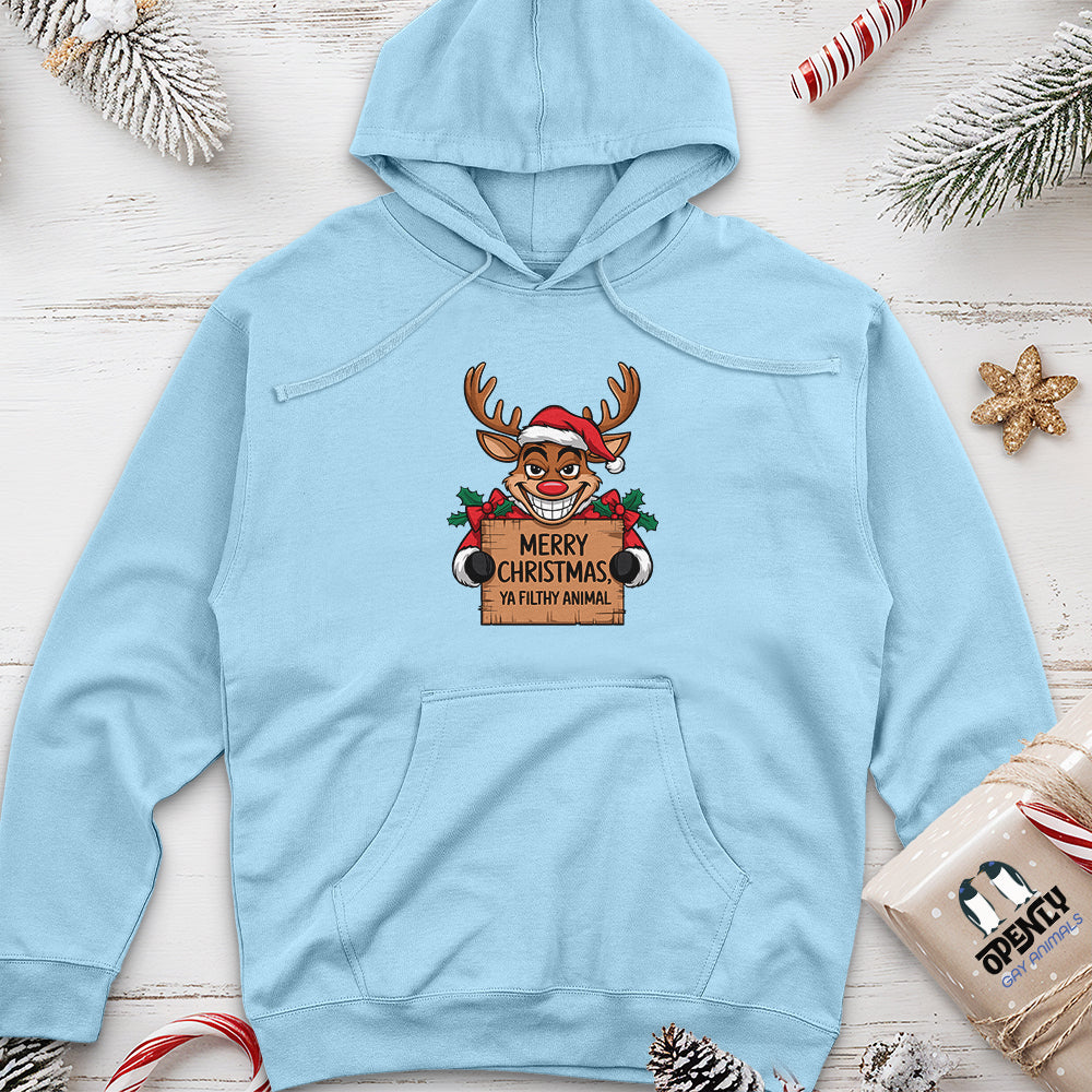 Merry Christmas, Ya Filthy Animal Unisex Midweight Hoodie