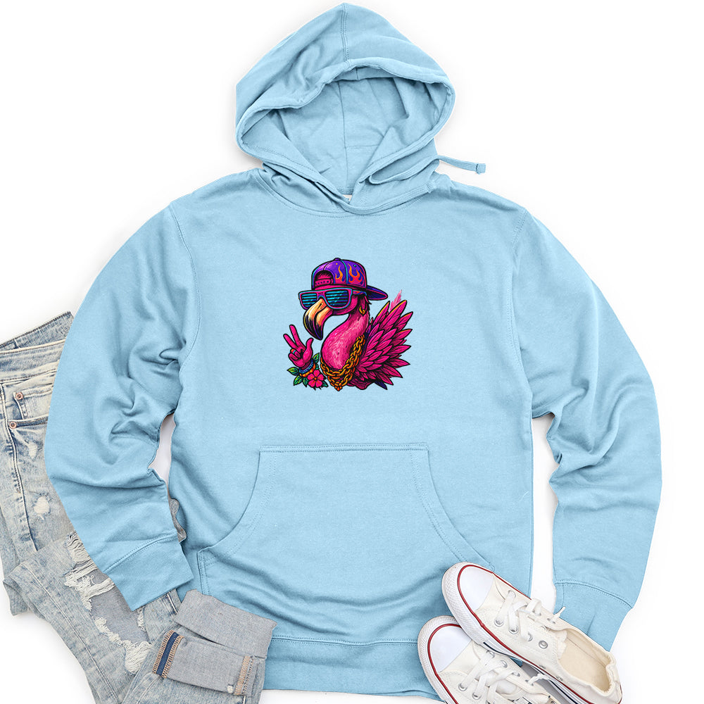 Funny Flamingo Unisex midweight hoodie