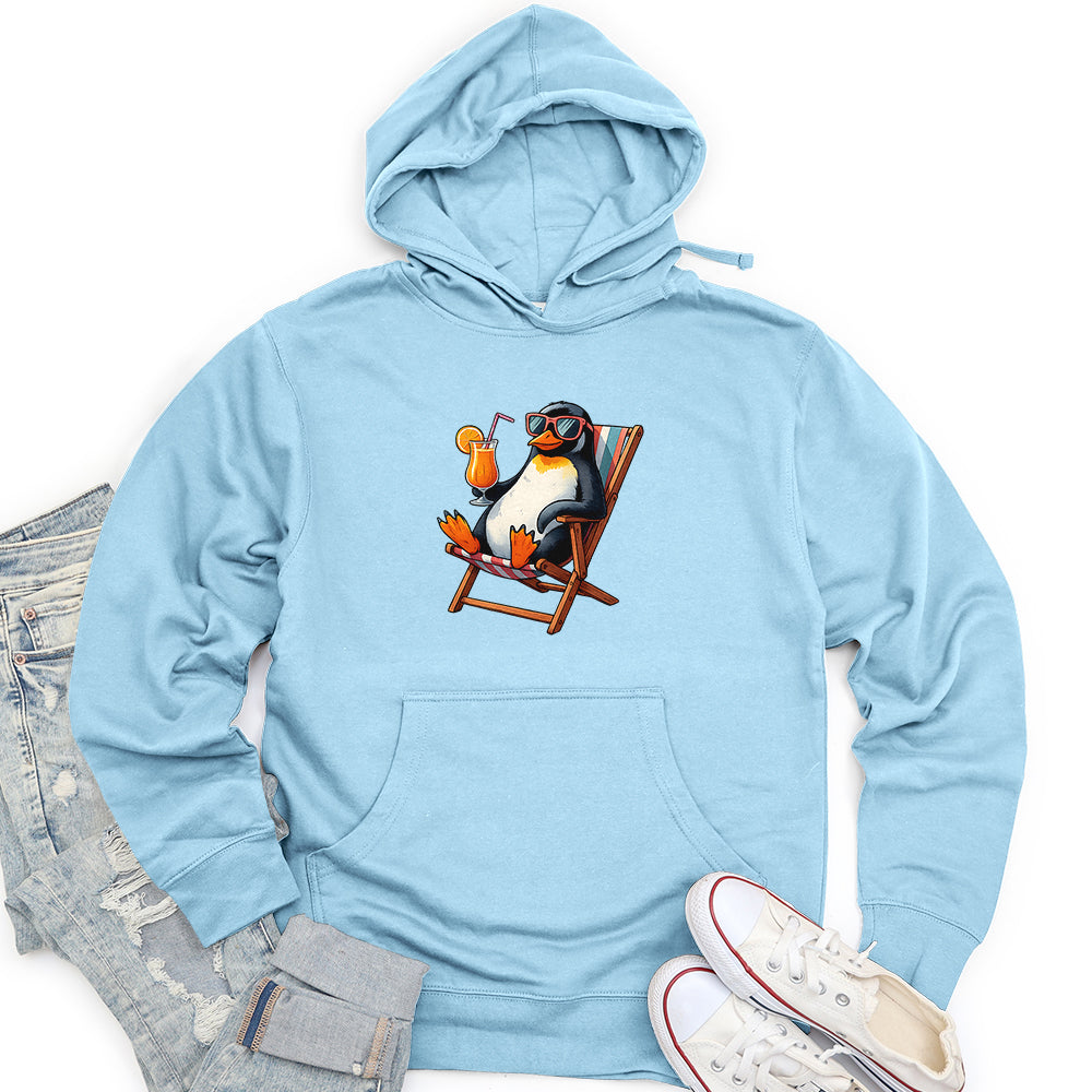 Chillin' Penguin Paradise Unisex midweight hoodie