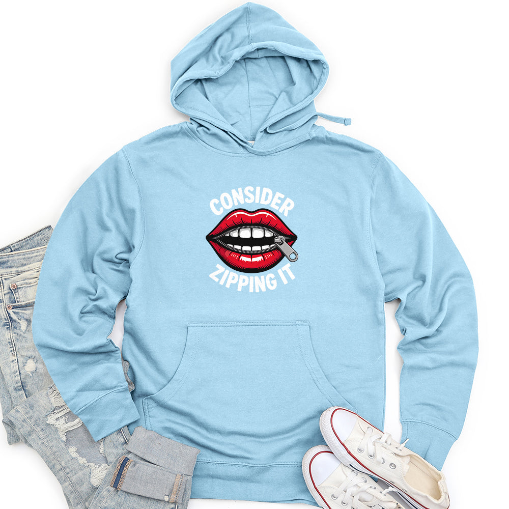Consider Zipping It Unisex midweight hoodie