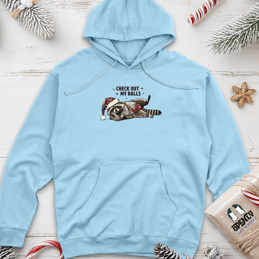 Check Out My Balls Unisex Midweight Hoodie