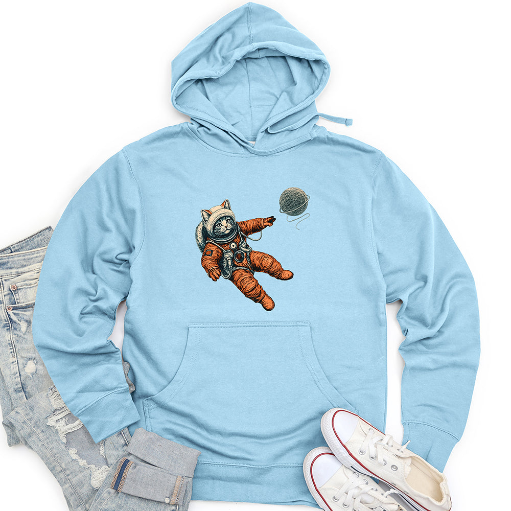 Astronaut Kitty Unisex Midweight Hoodie