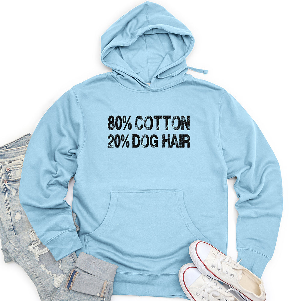 80% Cotton 20% Dog Hair Unisex Midweight Hoodie