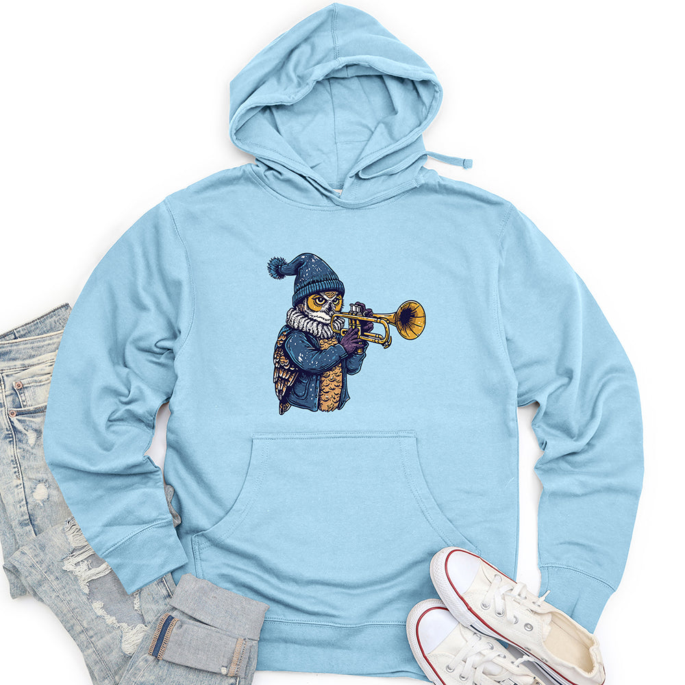 Owl Trumpet Performance Unisex Midweight Hoodie