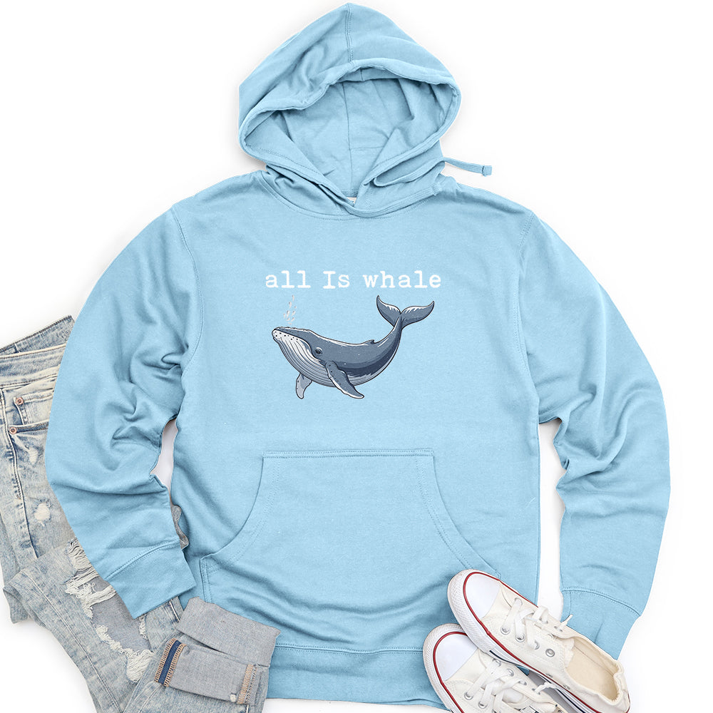 All Is Whale Unisex midweight hoodie