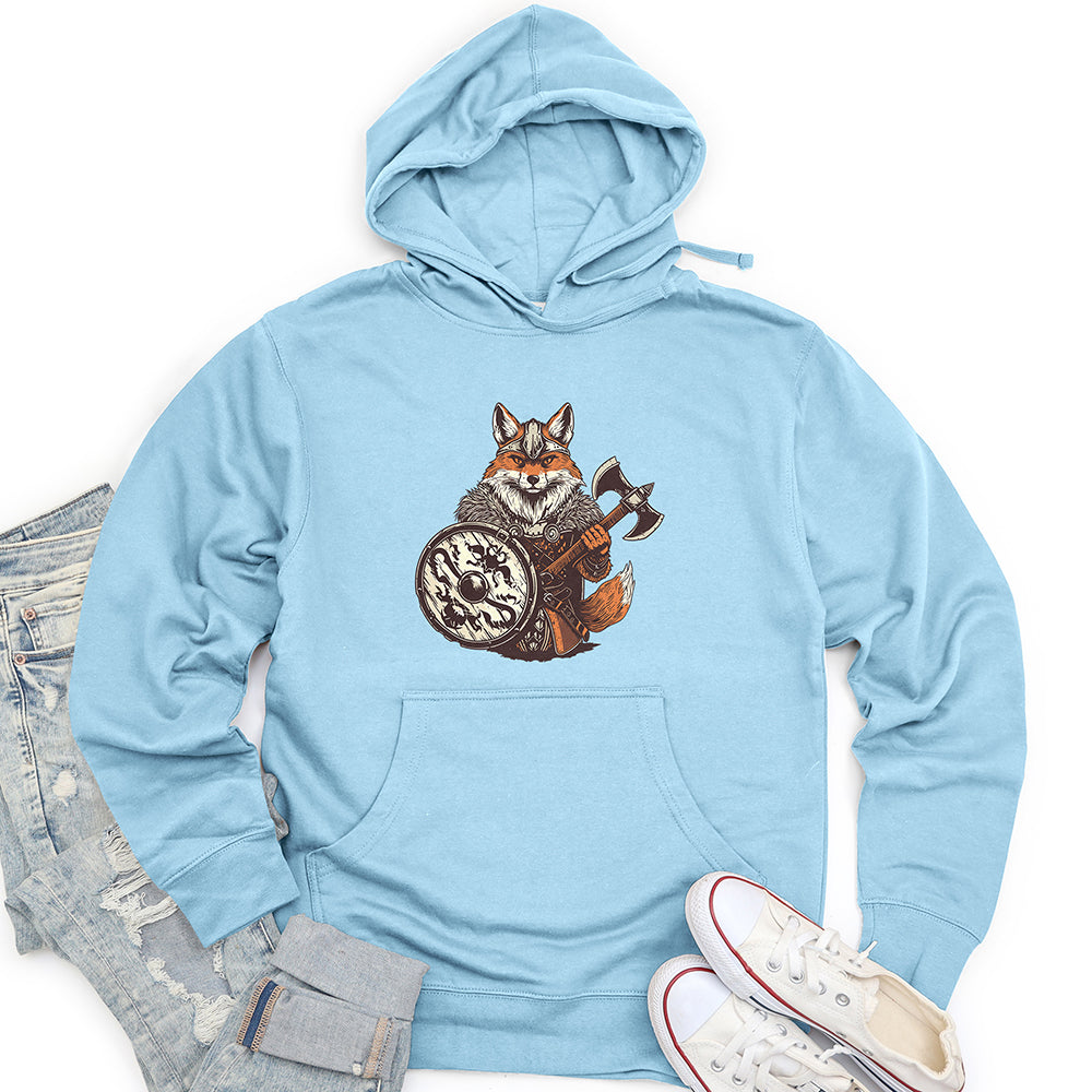 Fox Viking Courage Unisex Midweight Hoodie
