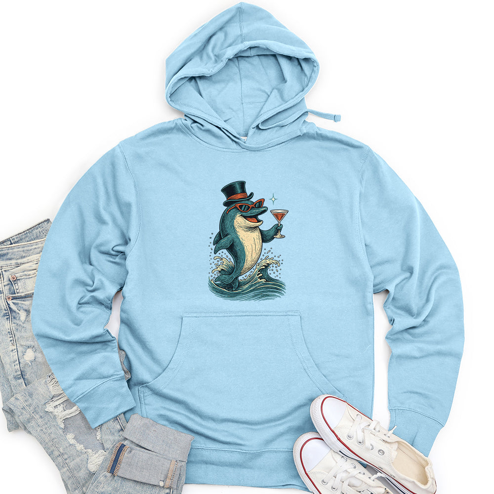 Party Dolphin Unisex Midweight Hoodie