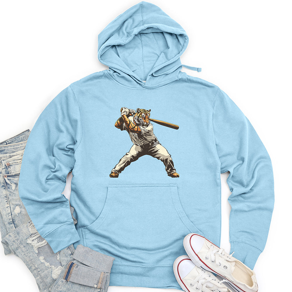 Tiger Slugger Swing Unisex Midweight Hoodie