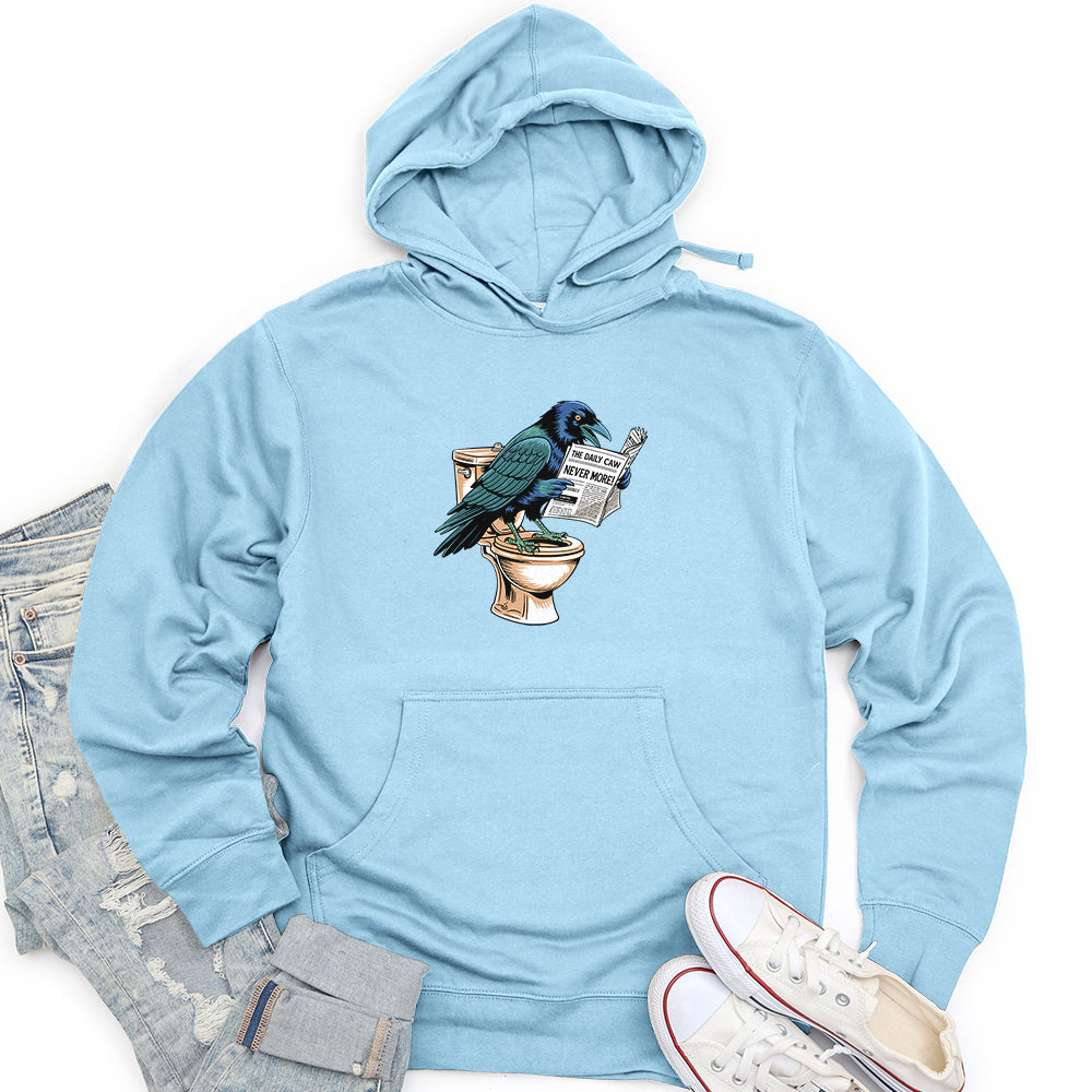 Raven Reading Newspaper Unisex midweight hoodie