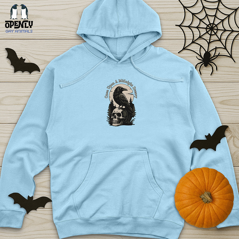 Once Upon A Midnight Dreary Unisex midweight hoodie