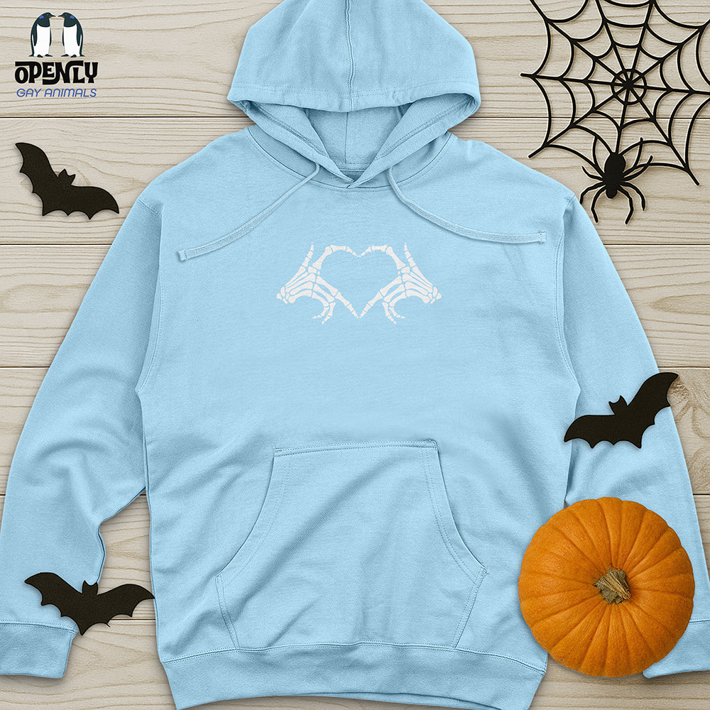 Halloween Skeleton Hand Shirt Unisex midweight hoodie
