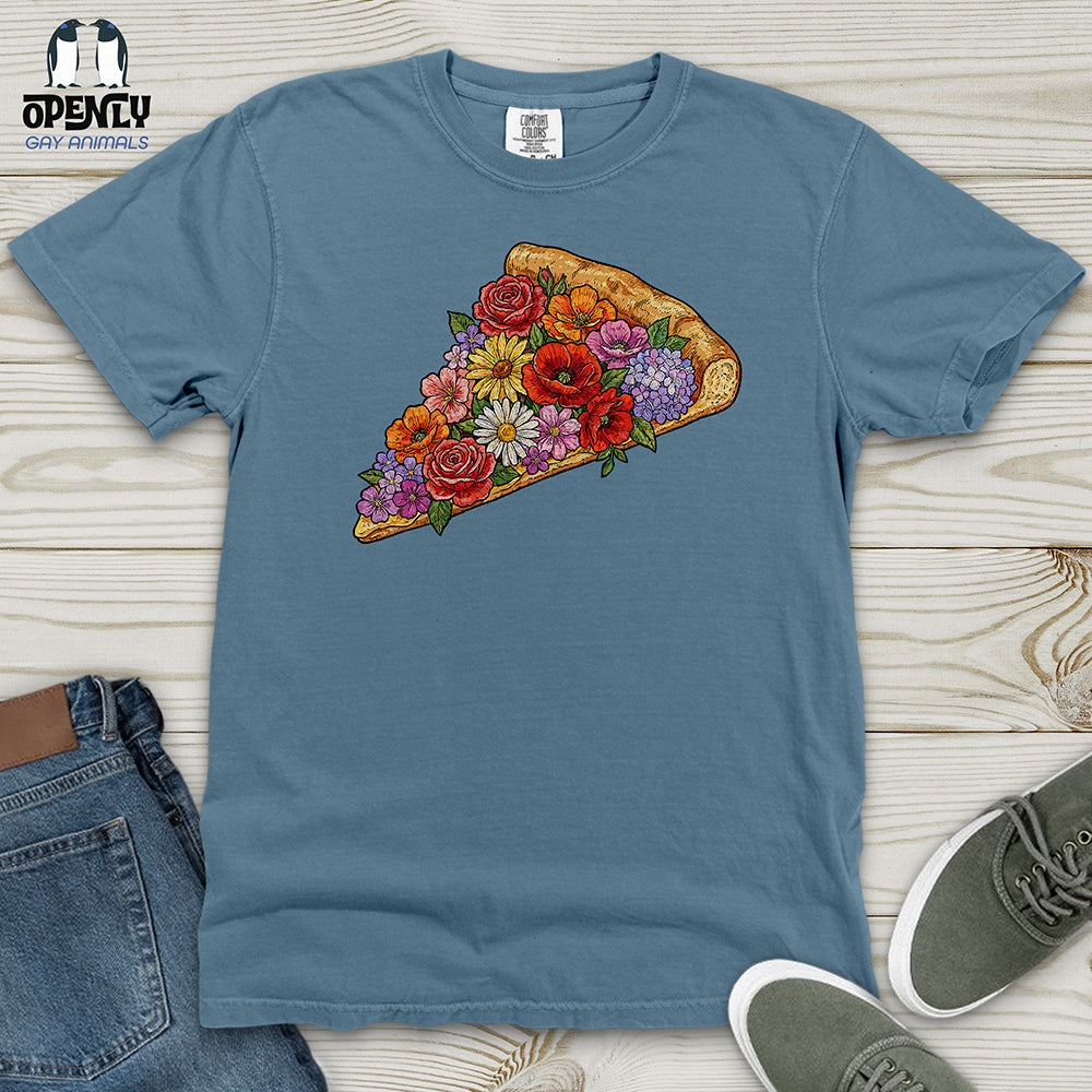 Flowers Pizza Heavy Cotton Comfort Colors Tee