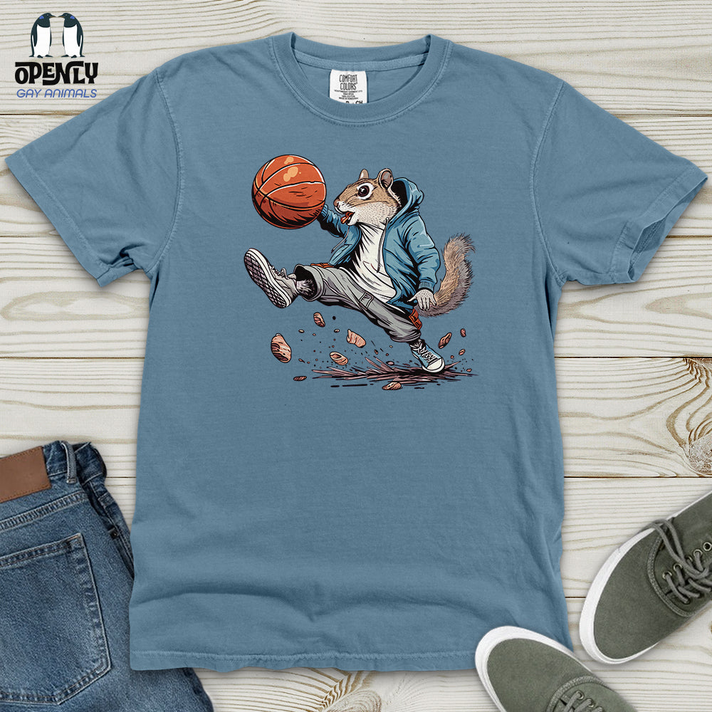 Squirrel Basketball Hustle Heavy Cotton Comfort Colors Tee