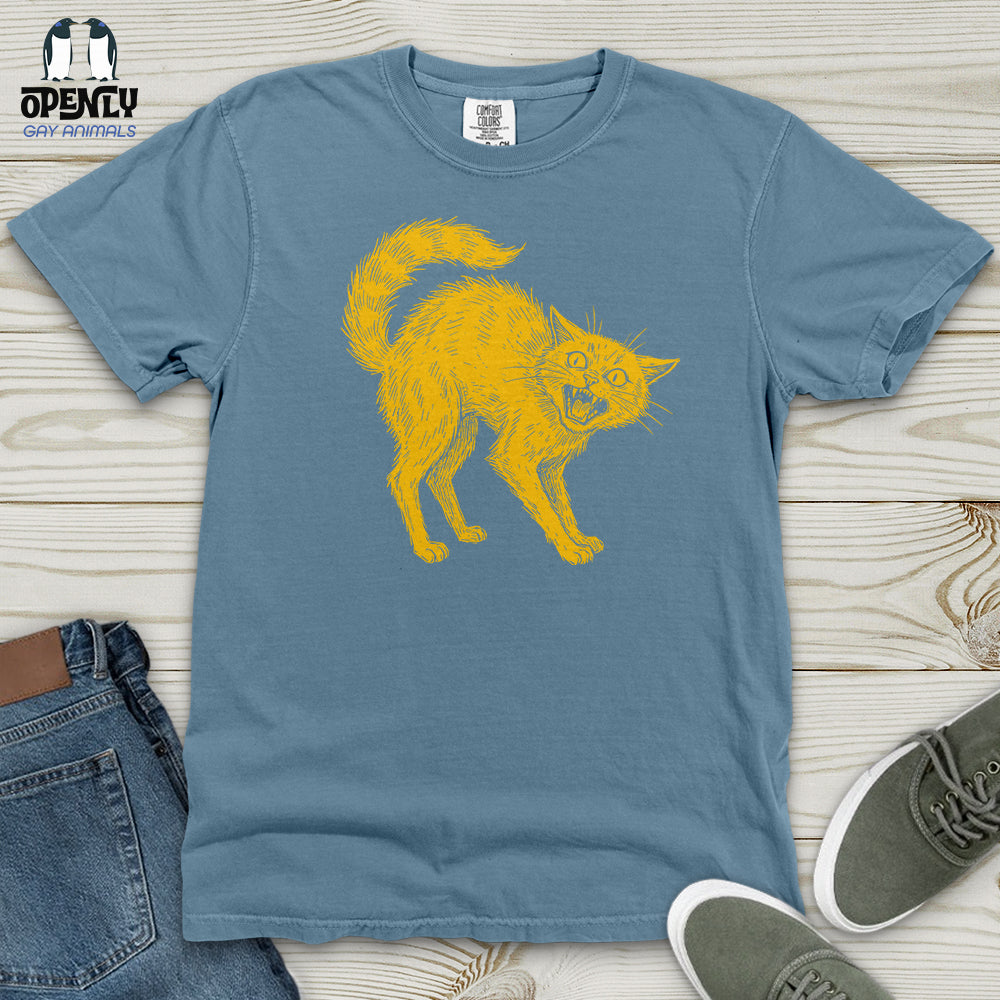 Horrible Japanese Cat Heavy Cotton Comfort Colors Tee