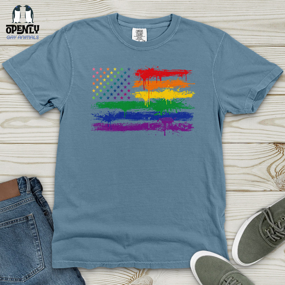 Gay Flag Heavy Cotton Comfort Colors Tee