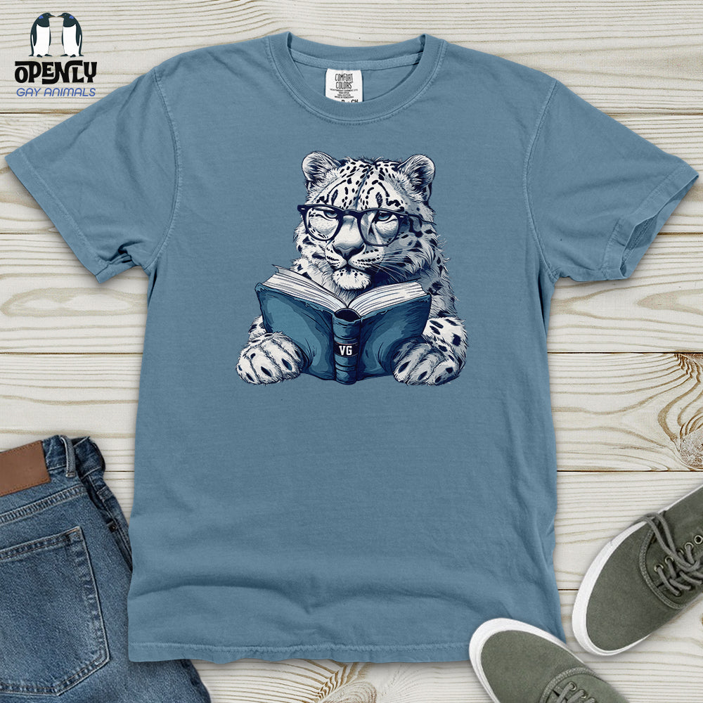 Scholarly Snow Leopard Heavy Cotton Comfort Colors Tee