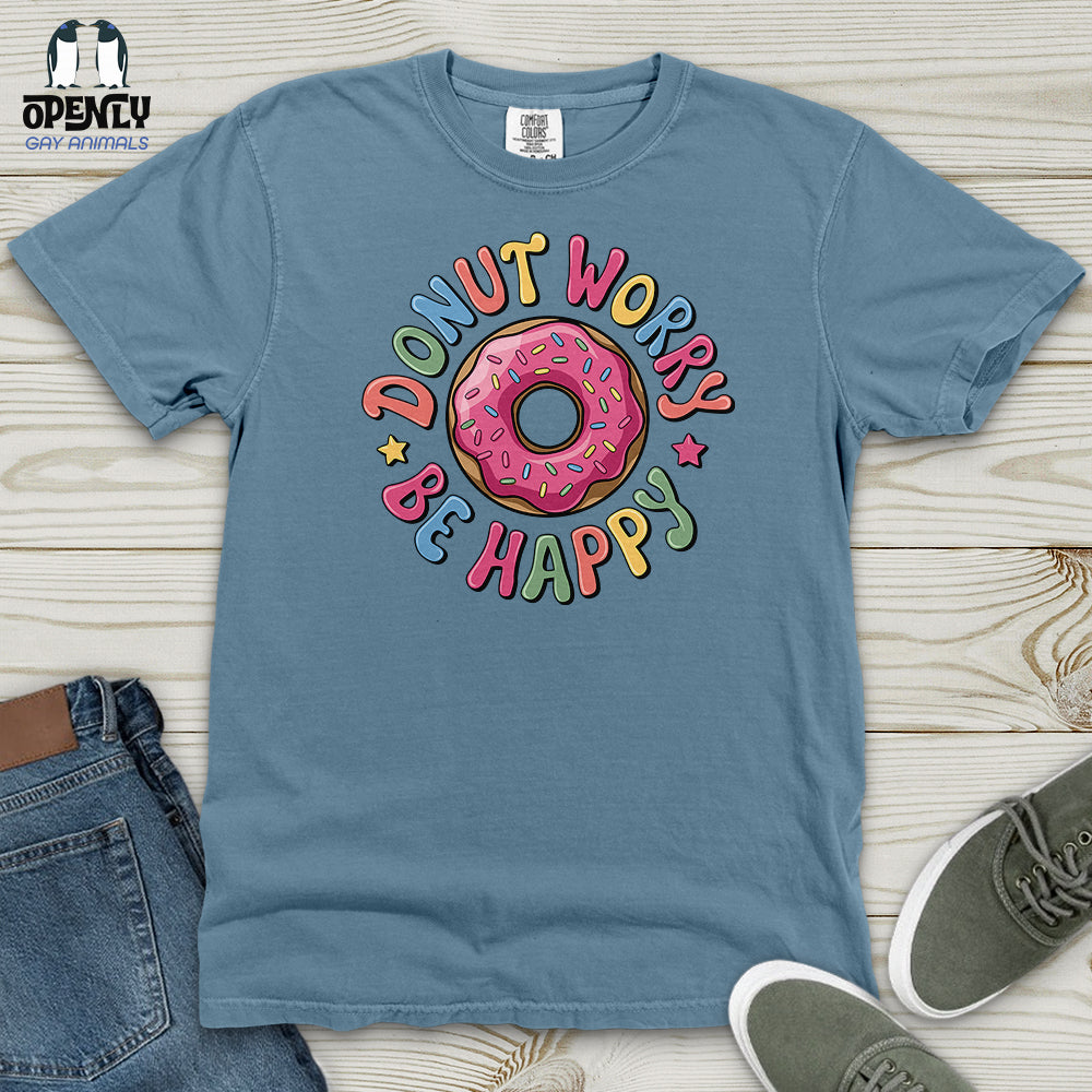 Donut Worry Be Happy Heavy Cotton Comfort Colors Tee
