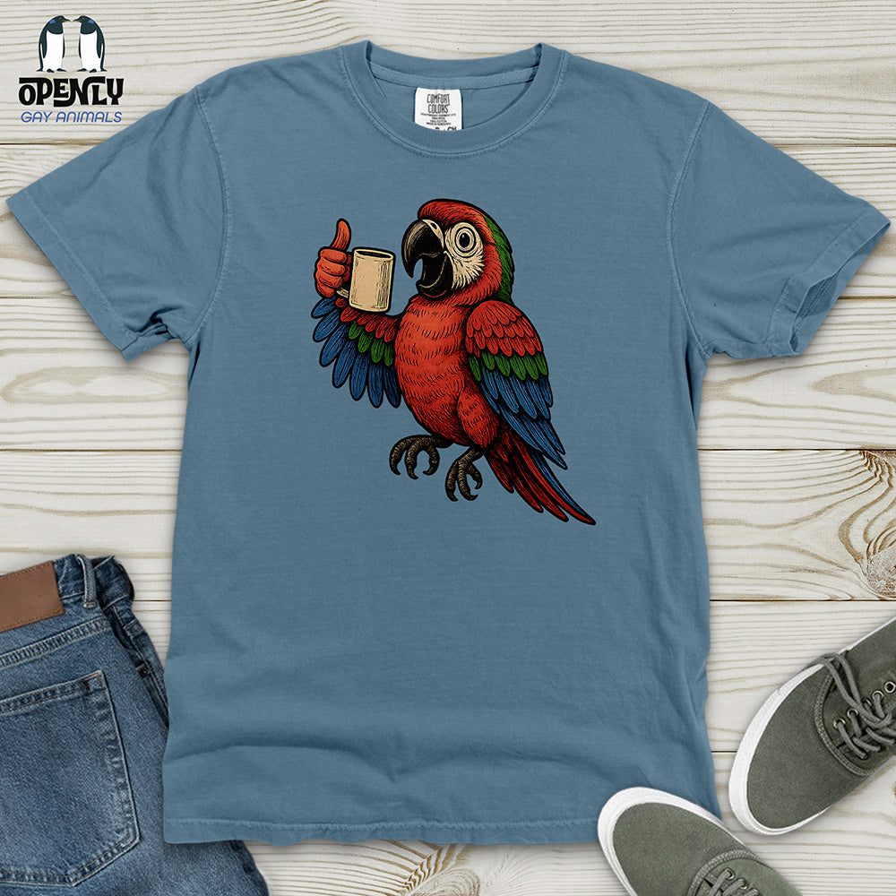 Coffee Parrot Cheers Heavy Cotton Comfort Colors Tee