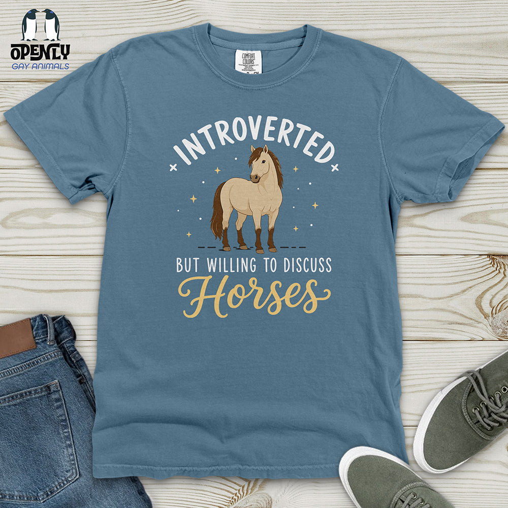 Introverted Horse Badge Heavy Cotton Comfort Colors Tee