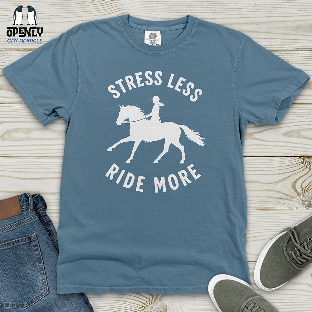 Stress Less Ride More Heavy Cotton Comfort Colors Tee