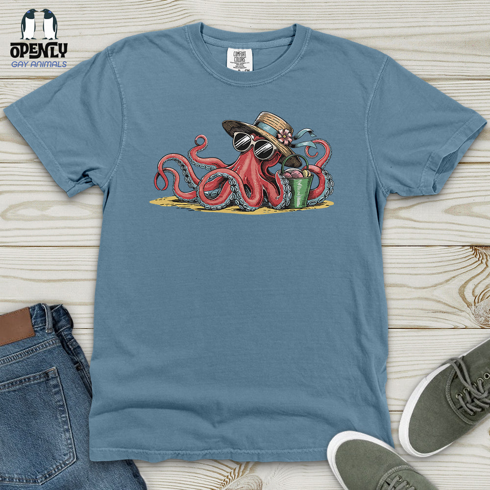 Beach Octopus Heavy Cotton Comfort Colors Tee