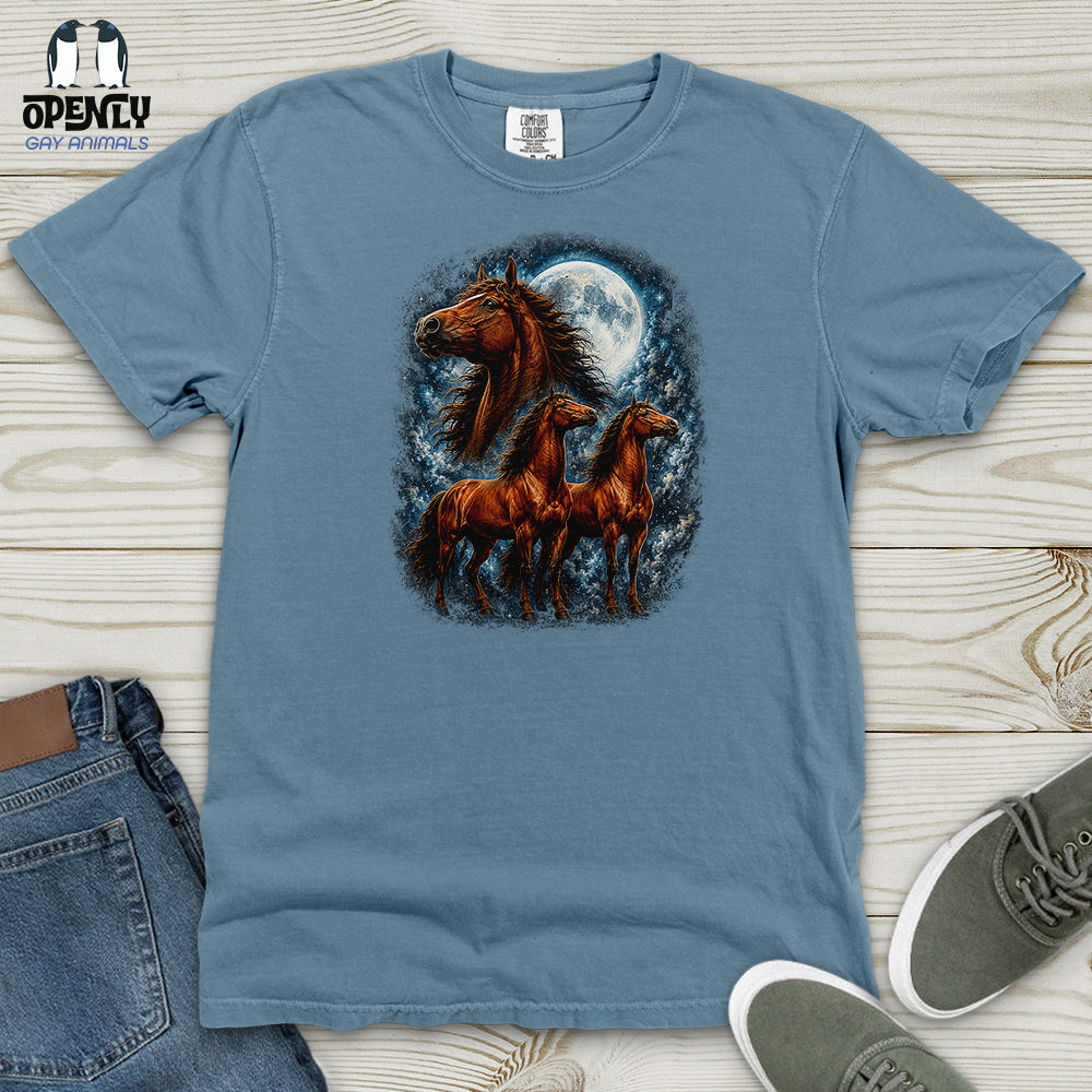 Horses Howling at the Moon Heavy Cotton Comfort Colors Tee