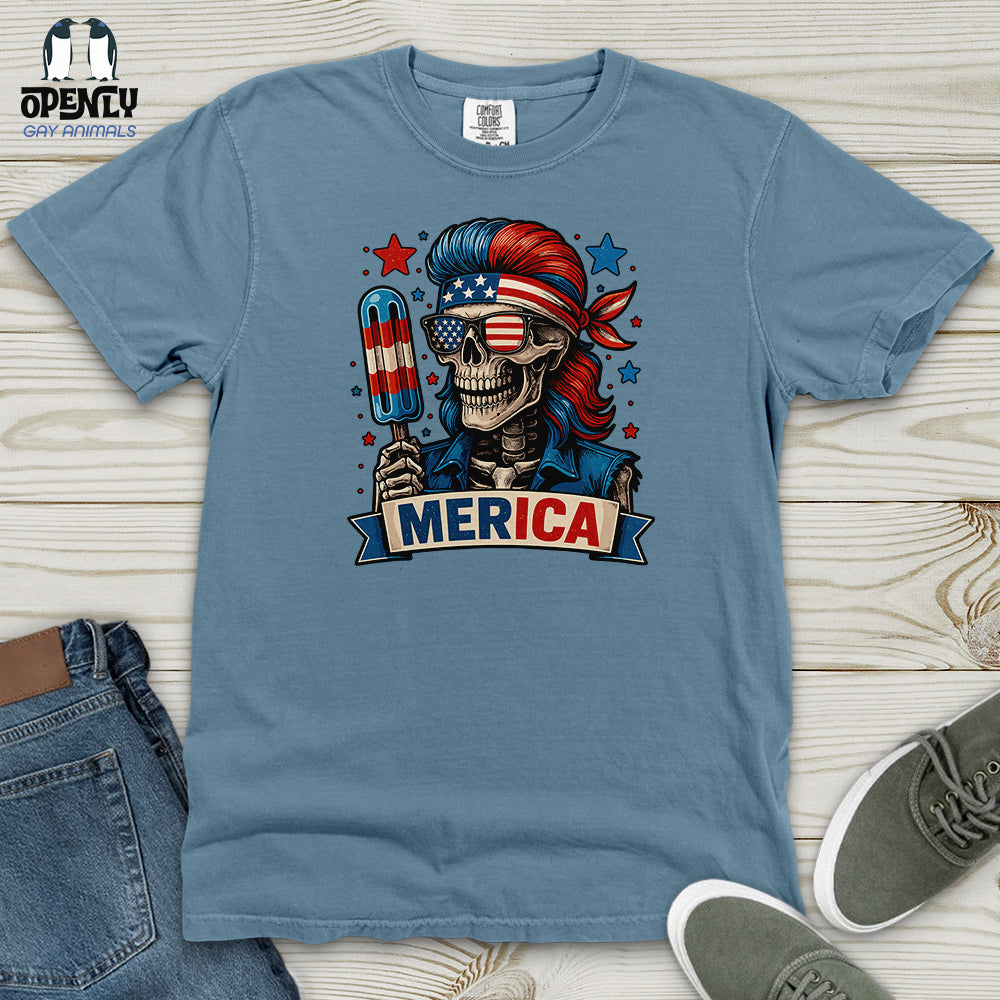 Merica Skull Heavy Cotton Comfort Colors Tee