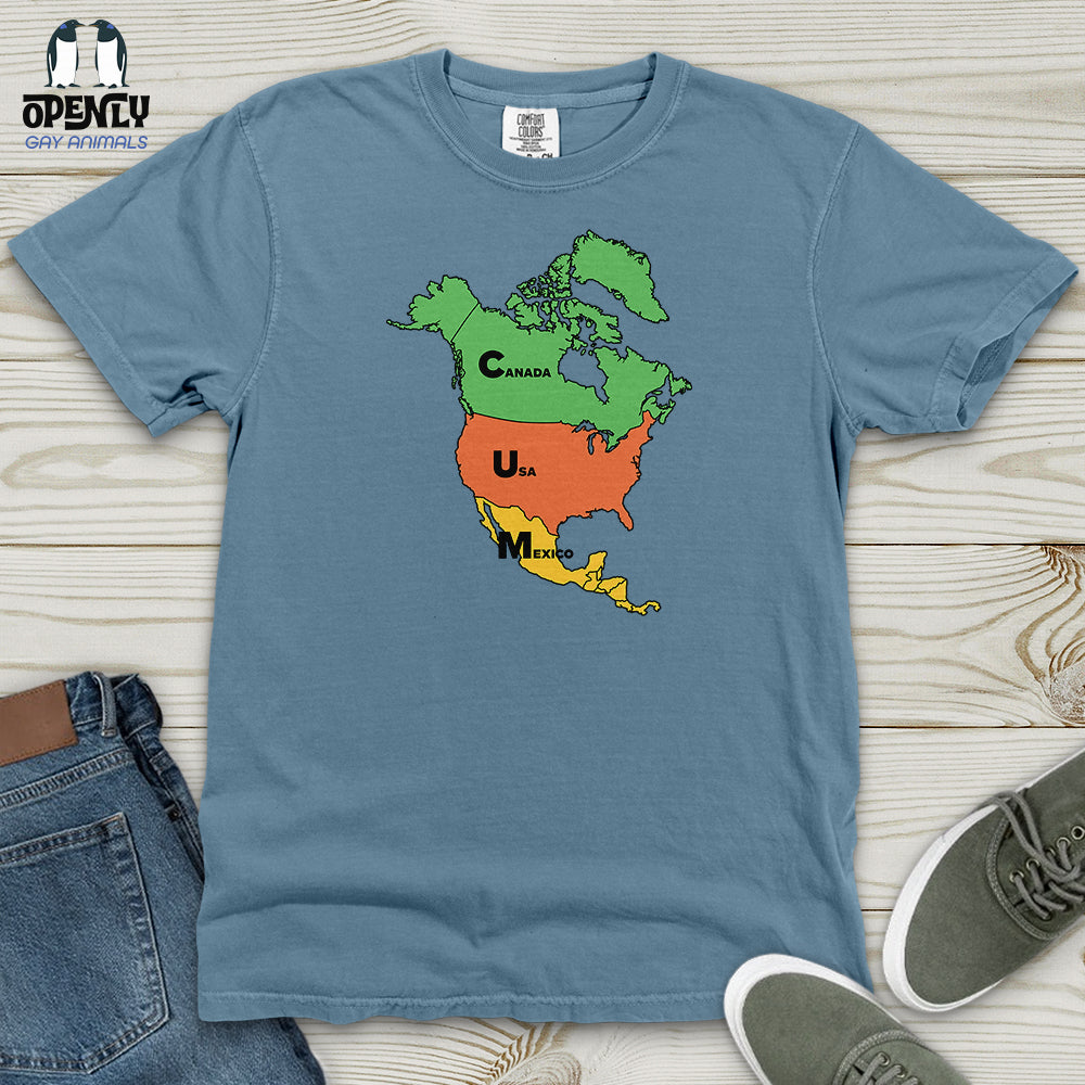 Canada USA Mexico Heavy Cotton Comfort Colors Tee