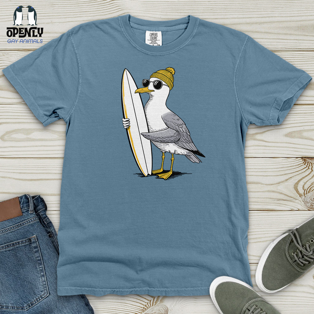 Surfing Seagull Heavy Cotton Comfort Colors Tee